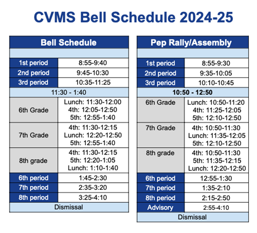 Bell Schedule
